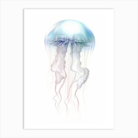 Moon Jellyfish Simple Painting 5 Art Print