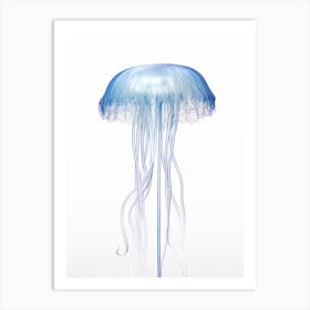 Comb Jellyfish Simple Illustration 6 Art Print