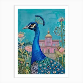 Peacock In The Palace Gardens 1 Art Print