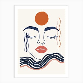 Face Of A Woman 29 Art Print