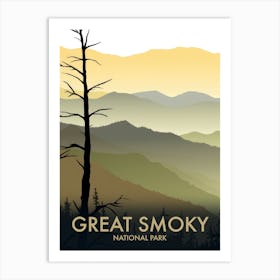 Great Smoky National Park Vintage Travel Poster 10 Art Print