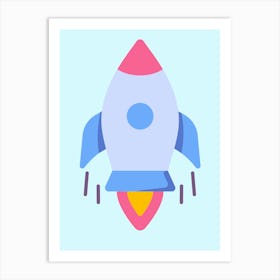 Rocket Ship Icon Art Print