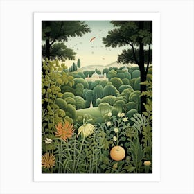 San Diego Botanic Garden Usa Henri Rousseau Style 3 Art Print