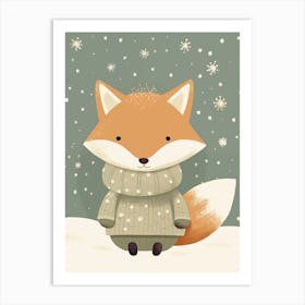 Winter Fox Art Print