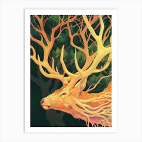 Stag Illustration Art Print