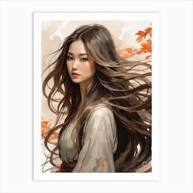 Asian Girl Art Print