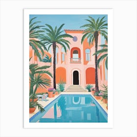 Tuscany Mansion With A Pool 3 Art Print