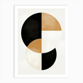 Circles in Motion: Bauhaus Beige Art Print