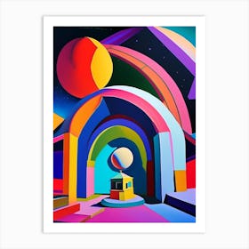 Planetarium Abstract Modern Pop Space Art Print