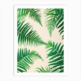 Pattern Poster Sword Fern 4 Art Print