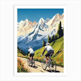 Tour De Mont Blanc France 7 Vintage Travel Illustration Art Print