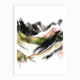 Abstract Mountain Painting 15 Art Print