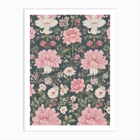 Floral Wallpaper 9 Art Print