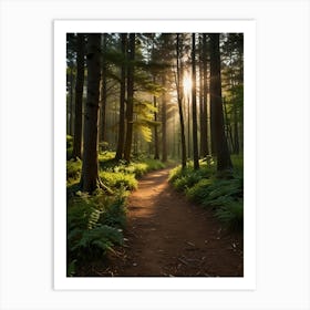 Sunrise In The Forest 2 Art Print