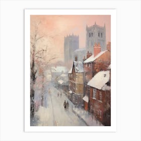 Dreamy Winter Painting Durham United Kingdom 2 Art Print