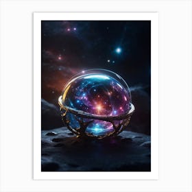 Crystal Ball In Space Art Print