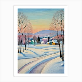 Abstract Winter Landscape Art Print