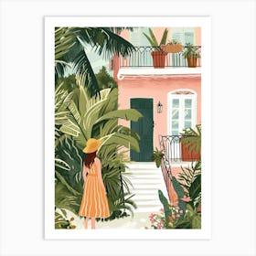 Garden District Storybook Illustration 4 Art Print