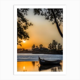 Sunset At The Beach Art Print