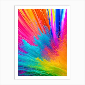 Colorful Paint Splash Art Print