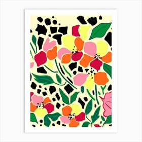 Tropical Garden Dots Art Print