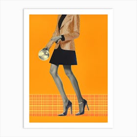 Mod Style Collage Disco Ball 1 Art Print