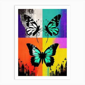 Butterflies In The City Art Print