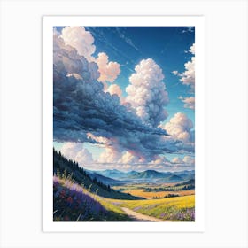 Virtual World Artwork Art Print