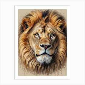 Lion Head 1 Art Print