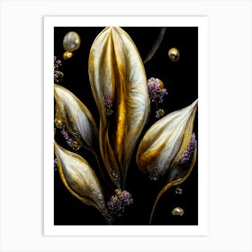 abstract modern flower Art Print