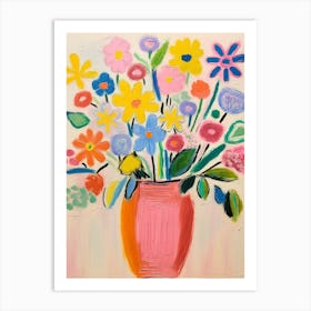 Flower Painting Fauvist Style Portulaca 4 Art Print