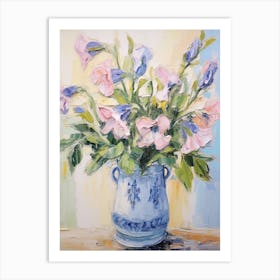 Flower Painting Fauvist Style Canterbury Bells 3 Art Print