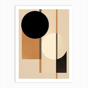 Muted Mirage; Beige Mid Century Illusions Art Print