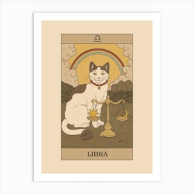 Libra Cat Art Print