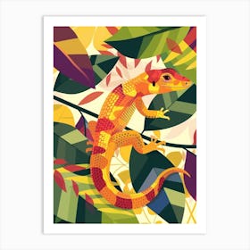 Modern Lizard Abstract Illustration 2 Art Print