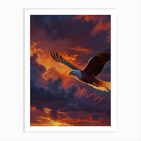 Eagle In Flight Art Print