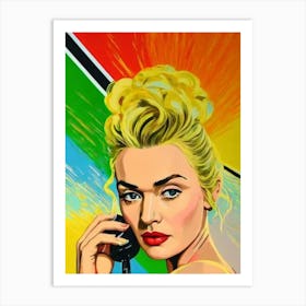 Kate Winslet Colourful Pop Movies Art Movies Art Print