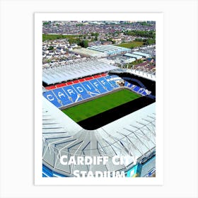 Cardiff City Stadium, Cardiff, Stadium, Football, Art, Soccer, Wall Print, Art Print Art Print