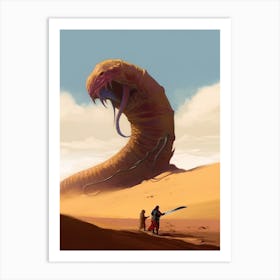 Dune Sandworm Desert Art Print