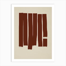 Abstract Brown Lines Art Print