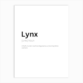 Lynx Definition Meaning Art Print