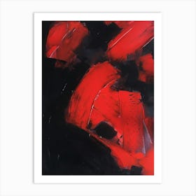 RED LIGHT - Abstract Painting with Red and Black by  "COLT X WILDE"  Art Print