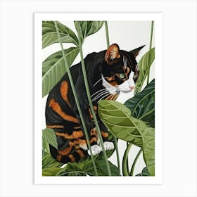 Cat In The Jungle 40 Art Print