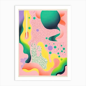 Abstract Landscape Risograph Style 15 Art Print