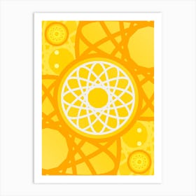 Geometric Abstract Glyph in Happy Yellow and Orange n.0027 Art Print