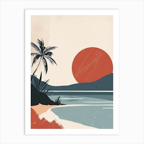 Sunset in Florida, Minimalism Art Print