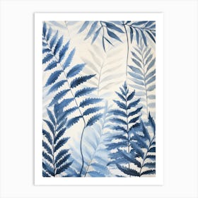 Blue Ferns 2 Art Print