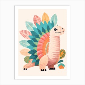 Colourful Dinosaur Dimetrodon 2 Art Print