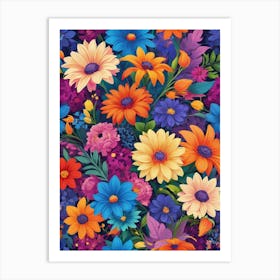 Floral Wallpaper 3 Art Print