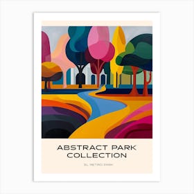 Abstract Park Collection Poster El Retiro Park Madrid Spain 1 Art Print